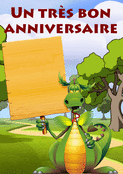 Anniversaire magique avec un dragon amusant
